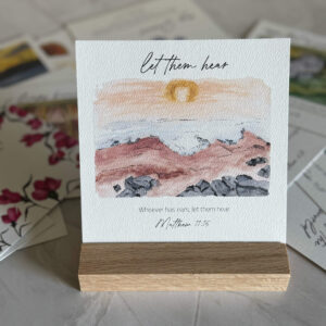 Memory Verse Scripture Cards: Invitations of Jesus - Set of 31 with Oak Stand | Daily Devotional Cards